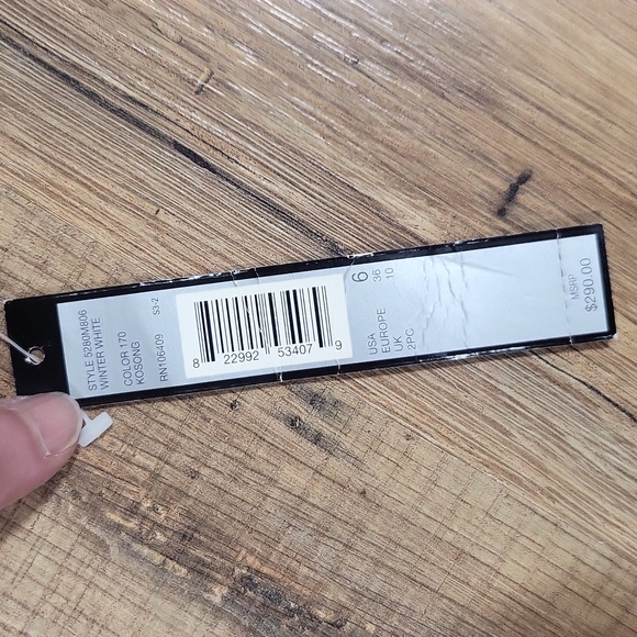 TAHARI ARTHUR S. LEVINE Cream Winter White Viscose Woven Blazer Jacket - Picture 5 of 15